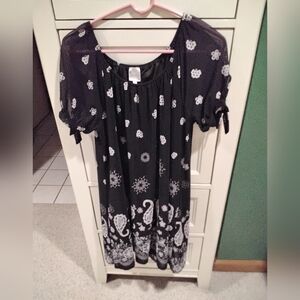 SirenLily Black and White Dress